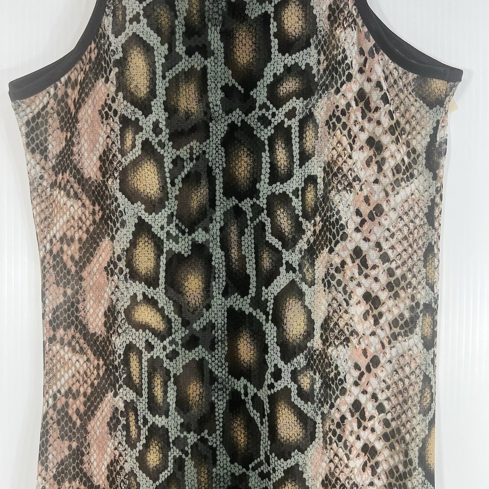 ALEJANDRO COLLECTION Snakeskin Mesh Bodycon Maxi Dress Sz Small Sleeveless *READ - Picture 5 of 9